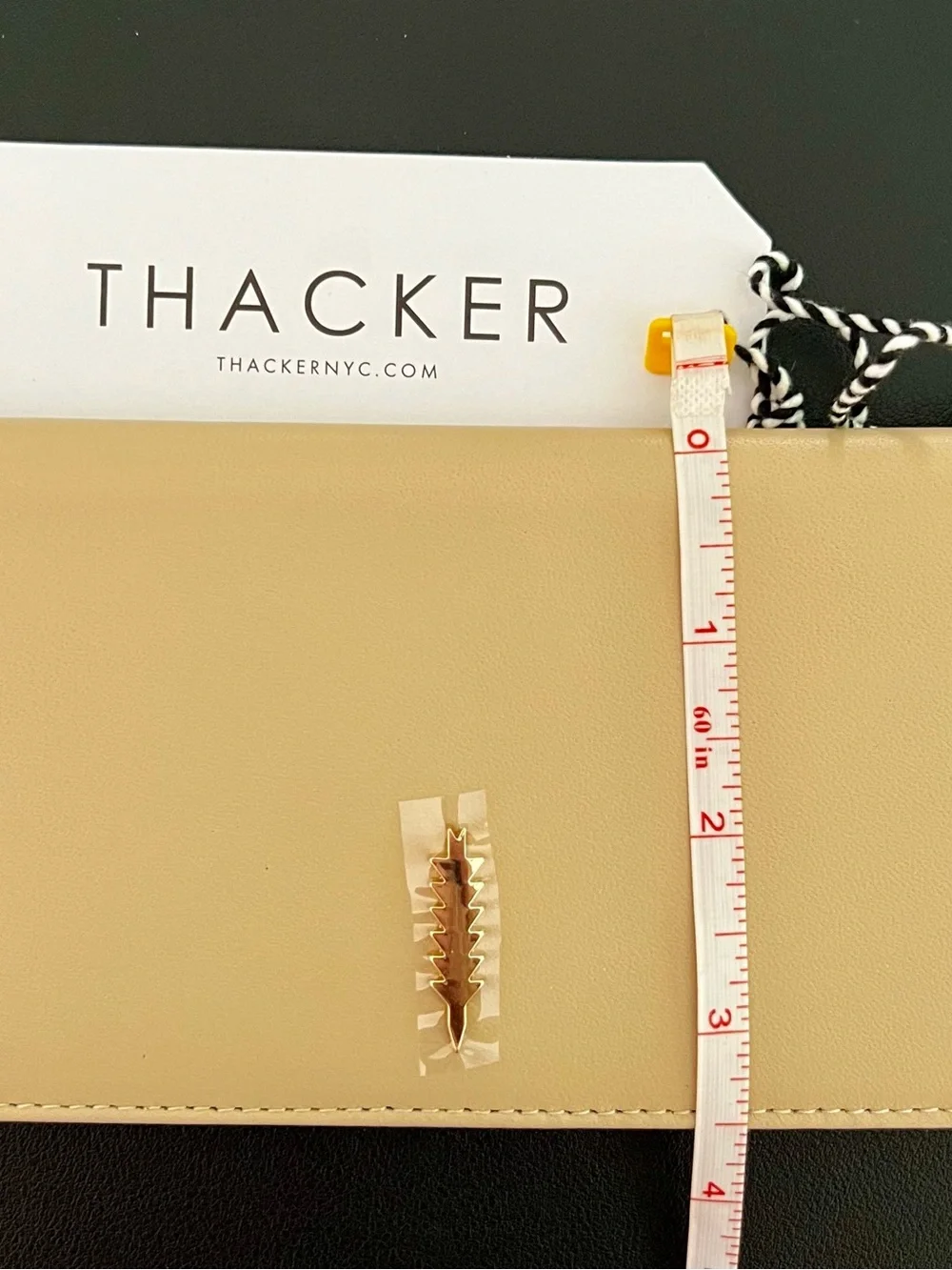 THACKER Anna Bifold Nappa Leather Wallet in Cashew